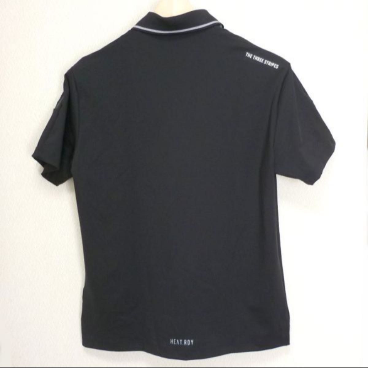 定価9900円新品(メンズL)アディタス adidas 黒 半袖ポロシャツ 定価9900円新品(メンズL)アディタス adidas 黒 半袖ポロシャツ