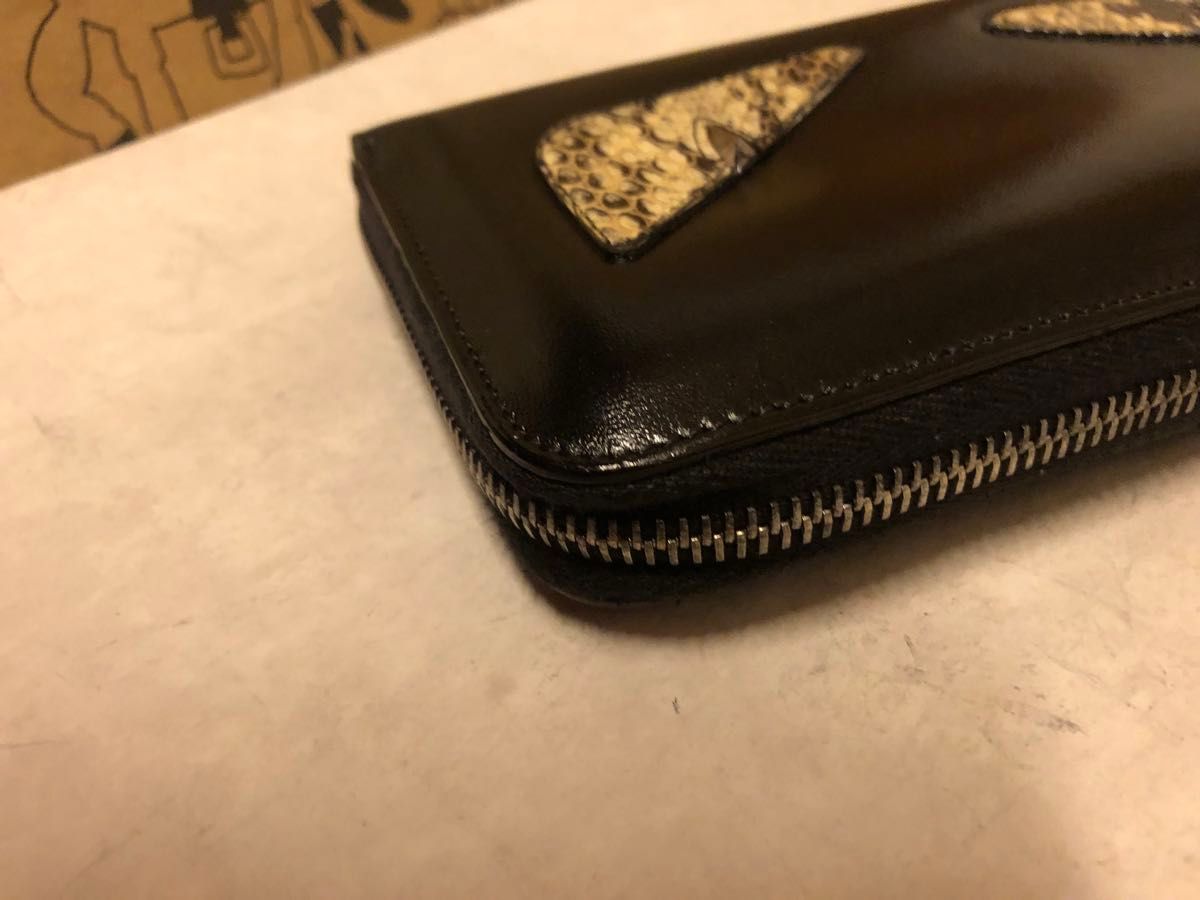 美品】FENDI フェンディ モンスターラウンドファスナー 長財布 美品】FENDI フェンディ モンスターラウンドファスナー 長財布