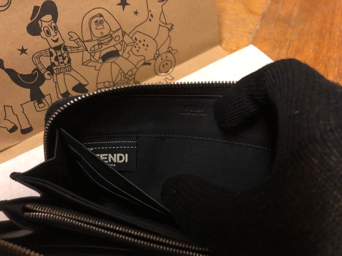 美品】FENDI フェンディ モンスターラウンドファスナー 長財布 美品】FENDI フェンディ モンスターラウンドファスナー 長財布