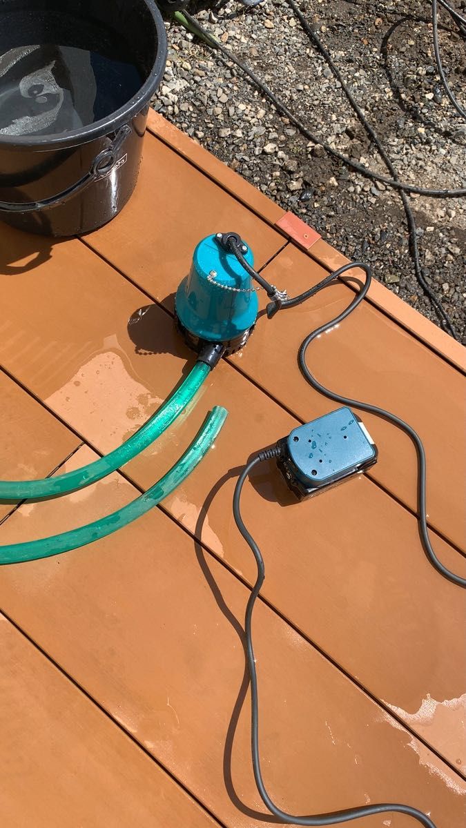 【06】海水用水中ポンプ 毎分50L マキタ18Vバッテリ 海水用水中ポンプ