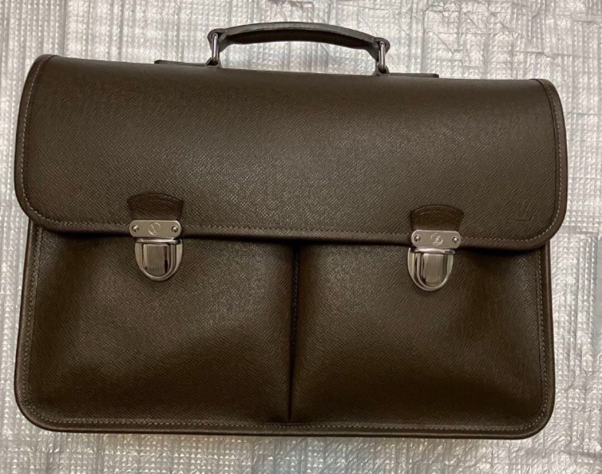 LOUIS VUITTON タイガ ブラウン アントン ブリーフケースレザー LOUIS VUITTON タイガ ブラウン アントン ブリーフケースレザー