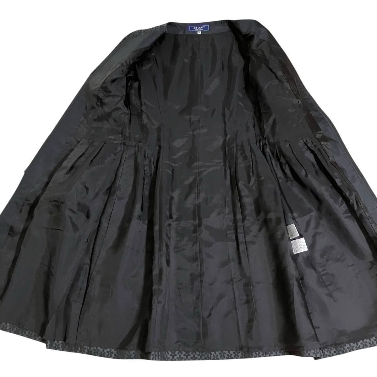 美品 M'S GRACY エムズグレイシー 花柄ダブルジップアップ ノー 美品 M'S GRACY エムズグレイシー 花柄ダブルジップアップ ノー