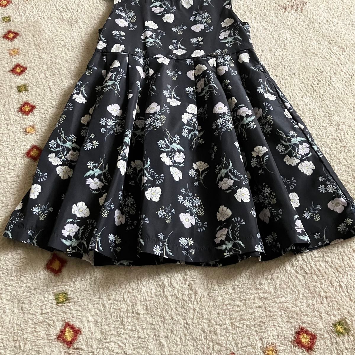 美品 プティマイン 110 花柄 ノースリーブワンピース ドレス 美品 プティマイン 110 花柄 ノースリーブワンピース ドレス