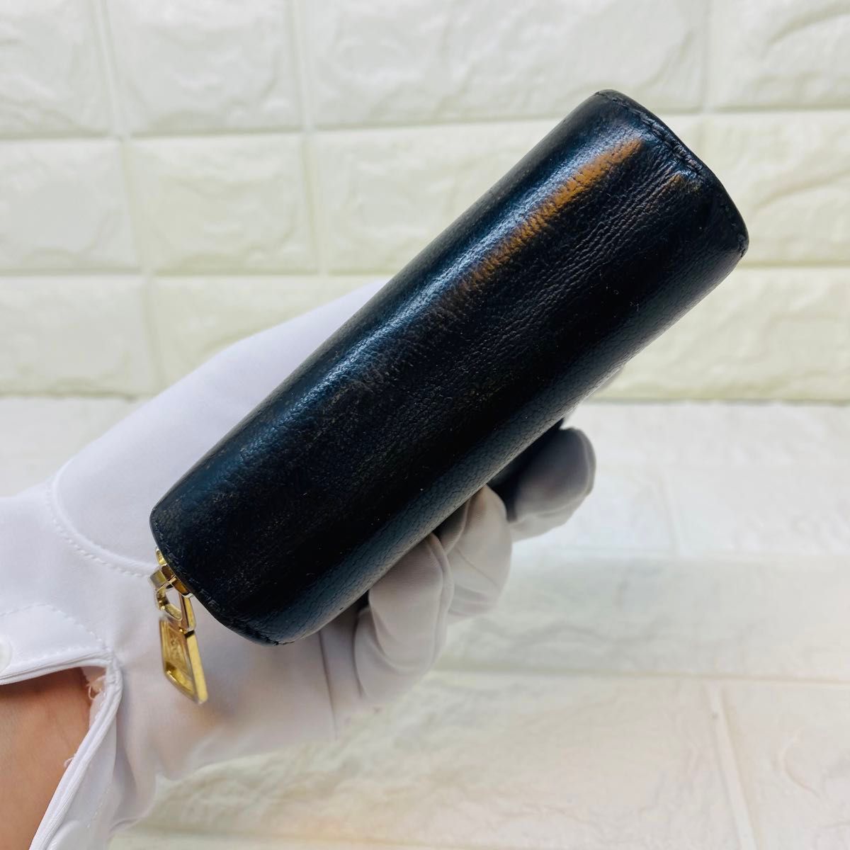 イヴ サンローラン YSL 二つ折り財布 カサンドラロゴ レザー イヴ サンローラン YSL 二つ折り財布 カサンドラロゴ レザー