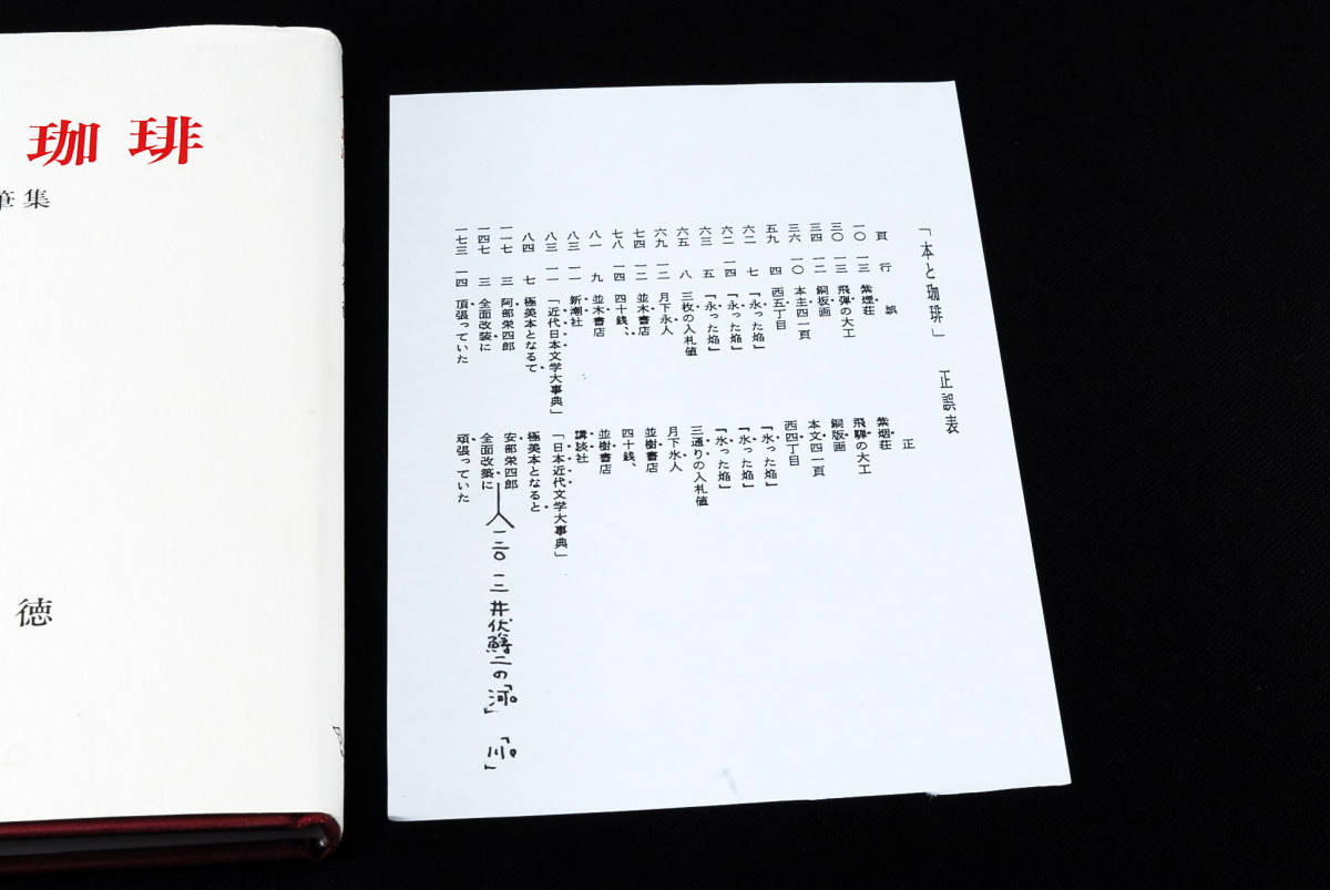 希少 古書随筆集 私家版 『本と珈琲』 田辺福徳 平成5年 初版本 (管理570095207) 8