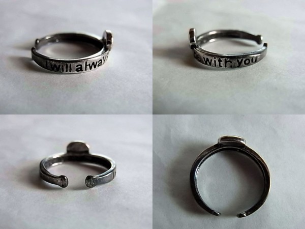  не использовался товар SV серебряный 925 кольцо кольцо 5 номер I will always be with you свободный размер настройка булавка кольцо для ключей мужчина мужской женщина женский 