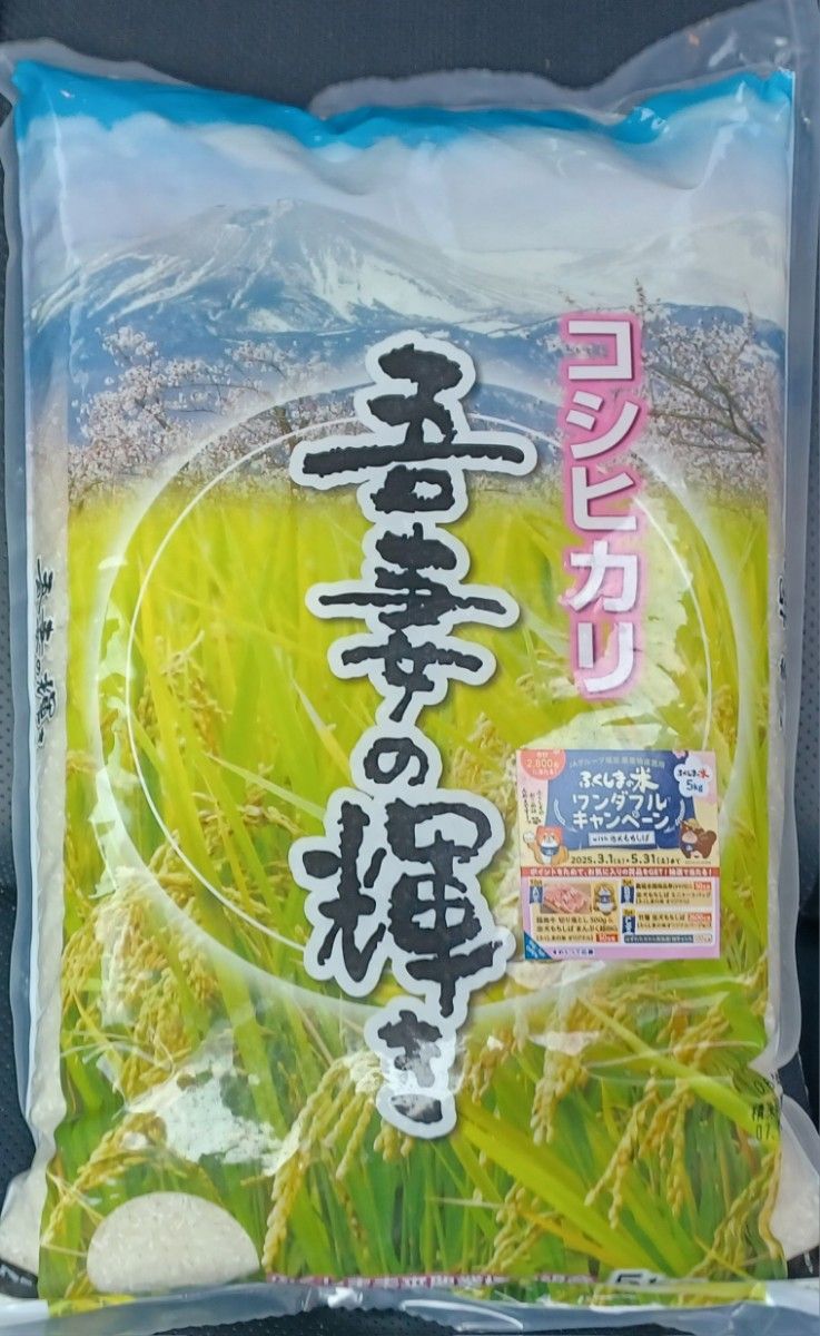 吾妻の輝き コシヒカリ 精米 5kg×4袋 合計20kg|Yahoo!フリマ 吾妻の輝き コシヒカリ 精米 5kg×4袋 合計20kg|Yahoo!フリマ