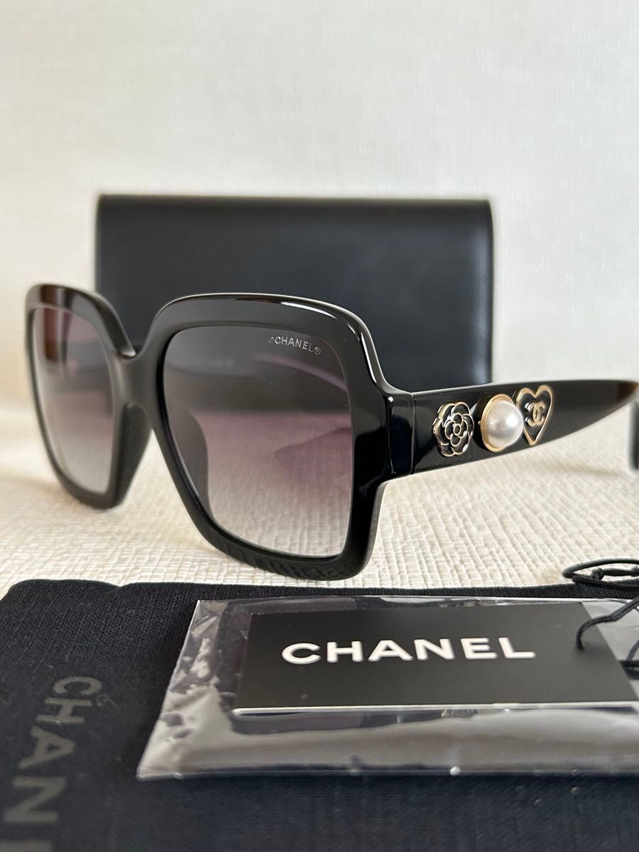 CHANEL ベージュ スクエアサングラスケース付きく シャネルCHANEL スクエア サングラス CH5479A|Yahoo!フリマ(旧