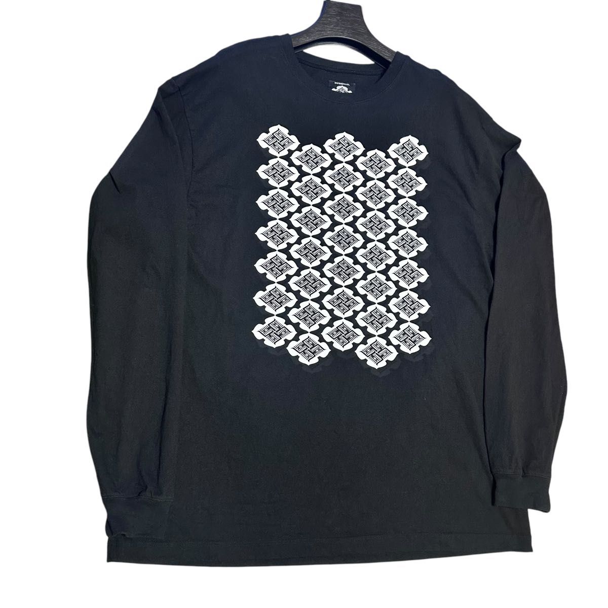 GAKKIN × BUDSPOOL 花罰家紋 PATTERN TEE size XXXL ブラック GAKKIN × BUDSPOOL 花罰家紋 PATTERN TEE size XXXL ブラック