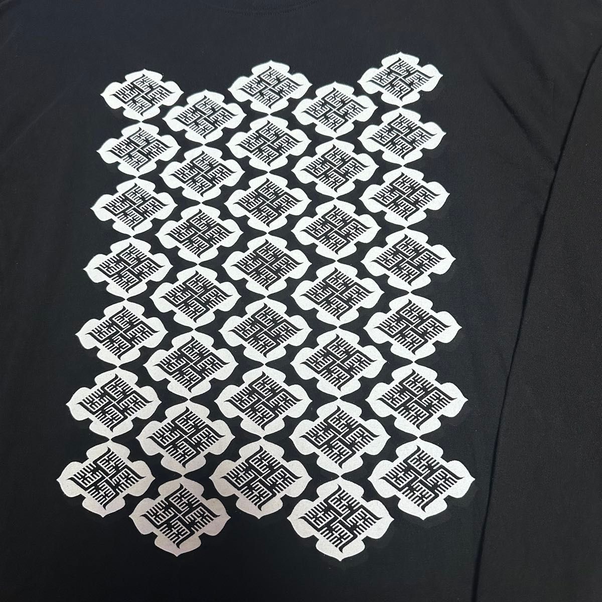 GAKKIN × BUDSPOOL 花罰家紋 PATTERN TEE size XXXL ブラック GAKKIN × BUDSPOOL 花罰家紋 PATTERN TEE size XXXL ブラック