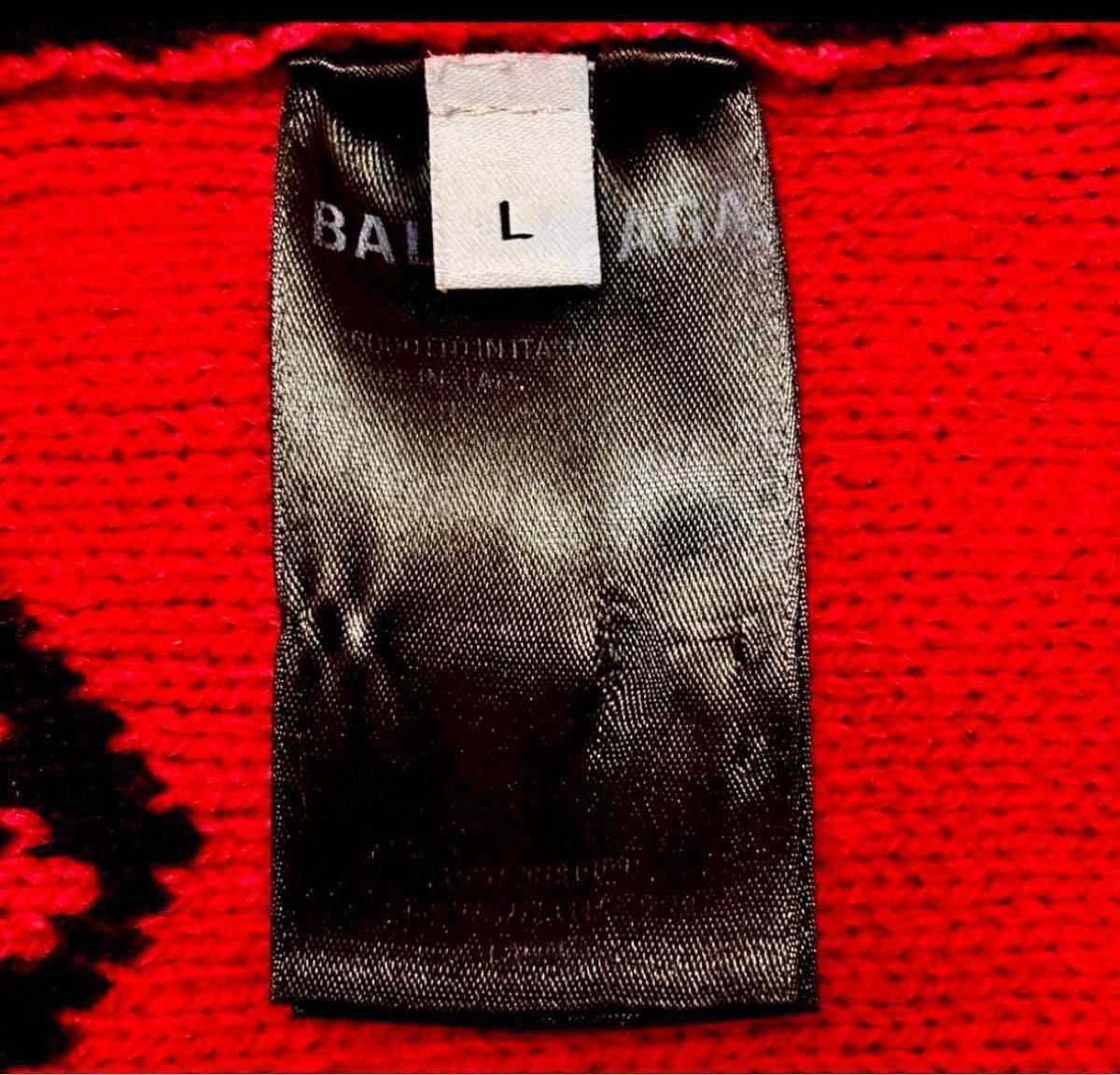 超美品】BALENCIAGA・ジャガードロゴニットセーター・ネイビー 超美品】BALENCIAGA・ジャガードロゴニットセーター・ネイビー