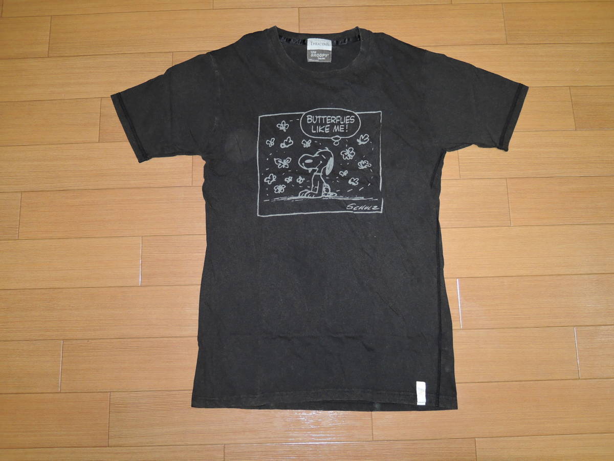 THEATER8 × drestrip × SNOOPY Snoopy T-shirt 2 theater 8* Dress Camp * cut and sewn Peanuts dore strip 