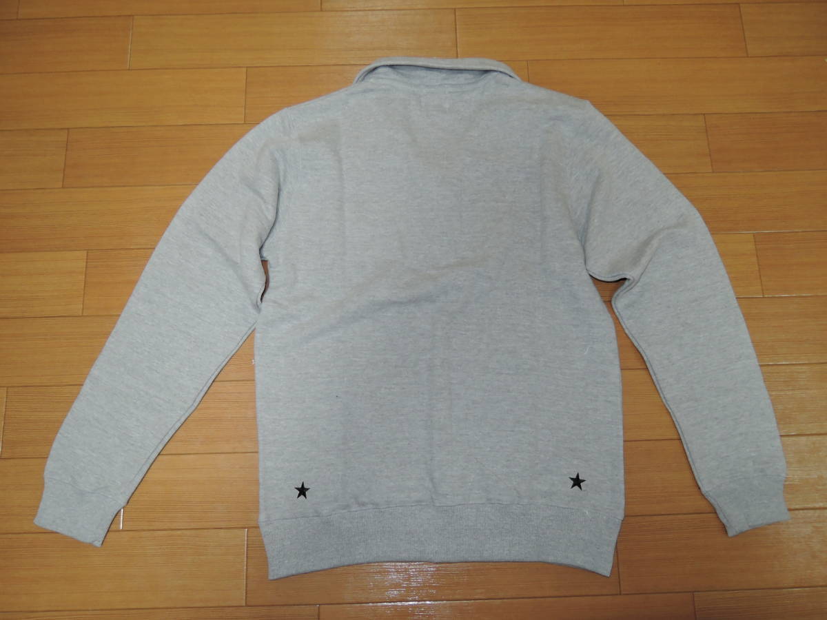 新品 M＆M スウェット M 灰 エムアンドエム ジップ 薄手☆星 / ZIP UP SWEAT_画像5