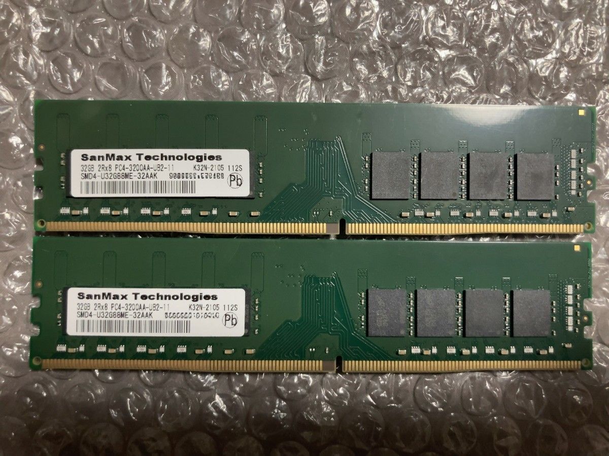 DDR4 メモリ 32GBx2枚(64GB) PC4-25600 DDR4-3200 デスクトップ DDR4 メモリ 32GBx2枚(64GB) PC4-25600 DDR4-3200 デスクトップ