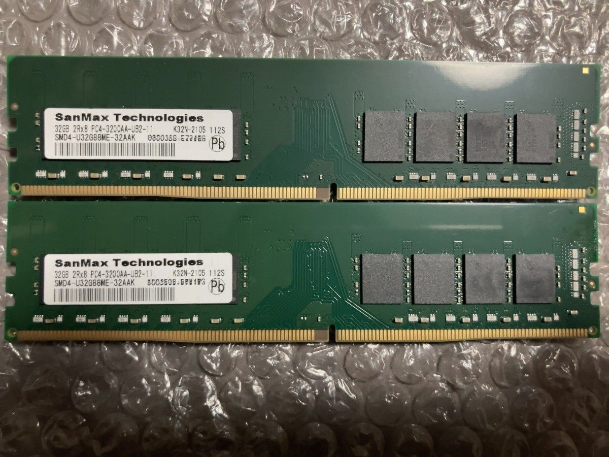 DDR4 メモリ 32GBx2枚(64GB) PC4-25600 DDR4-3200 デスクトップ DDR4 メモリ 32GBx2枚(64GB) PC4-25600 DDR4-3200 デスクトップ