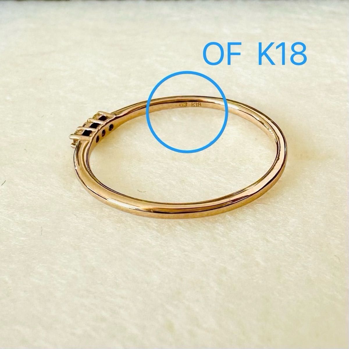 オレフィーチェ K18PG ハンナ ダイヤモンドリング 8号 OREFICE オレフィーチェ K18PG ハンナ ダイヤモンドリング 8号 OREFICE