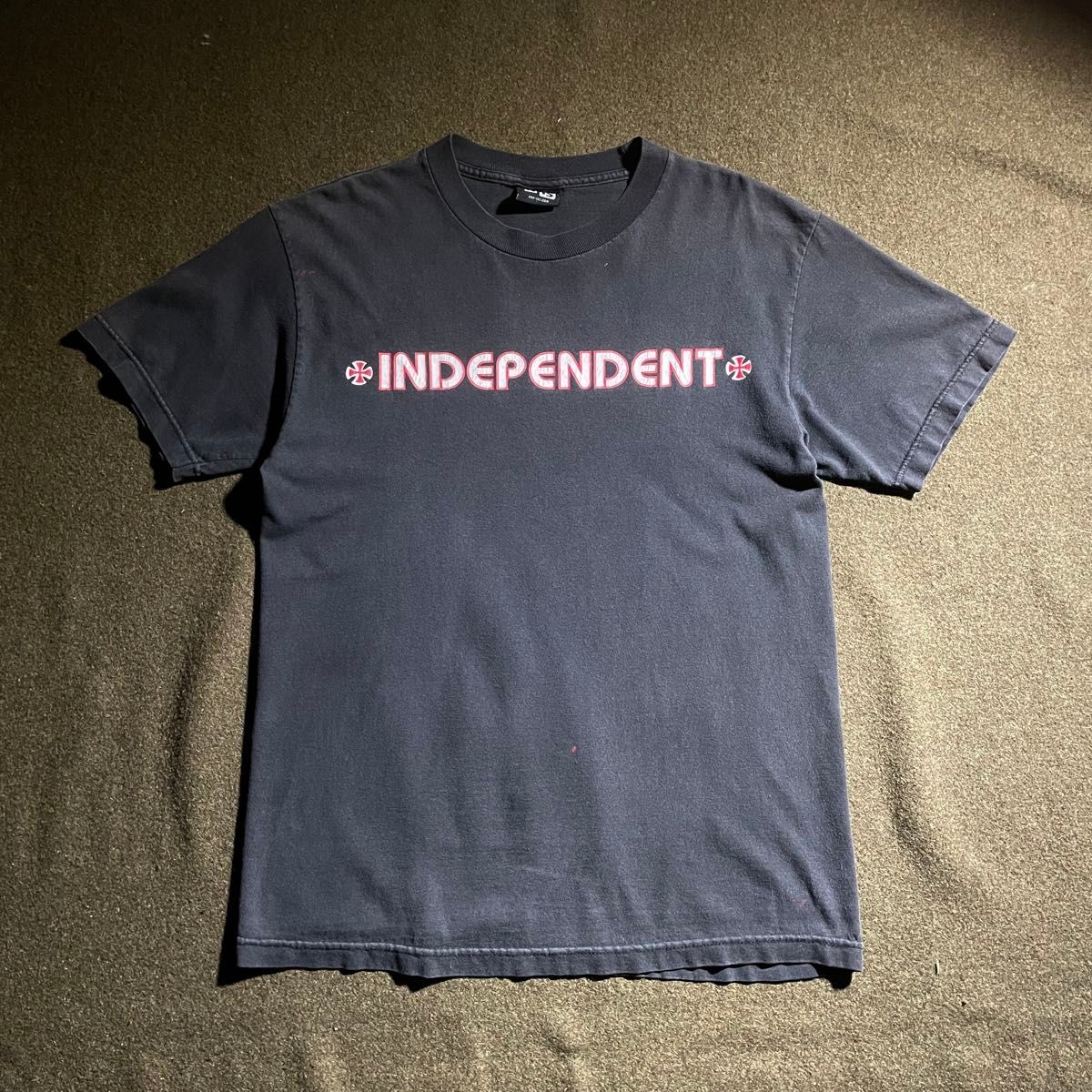 90s INDEPENDENT NHSタグ アイアンクロス Tシャツ フェード 90s INDEPENDENT NHSタグ アイアンクロス Tシャツ フェード