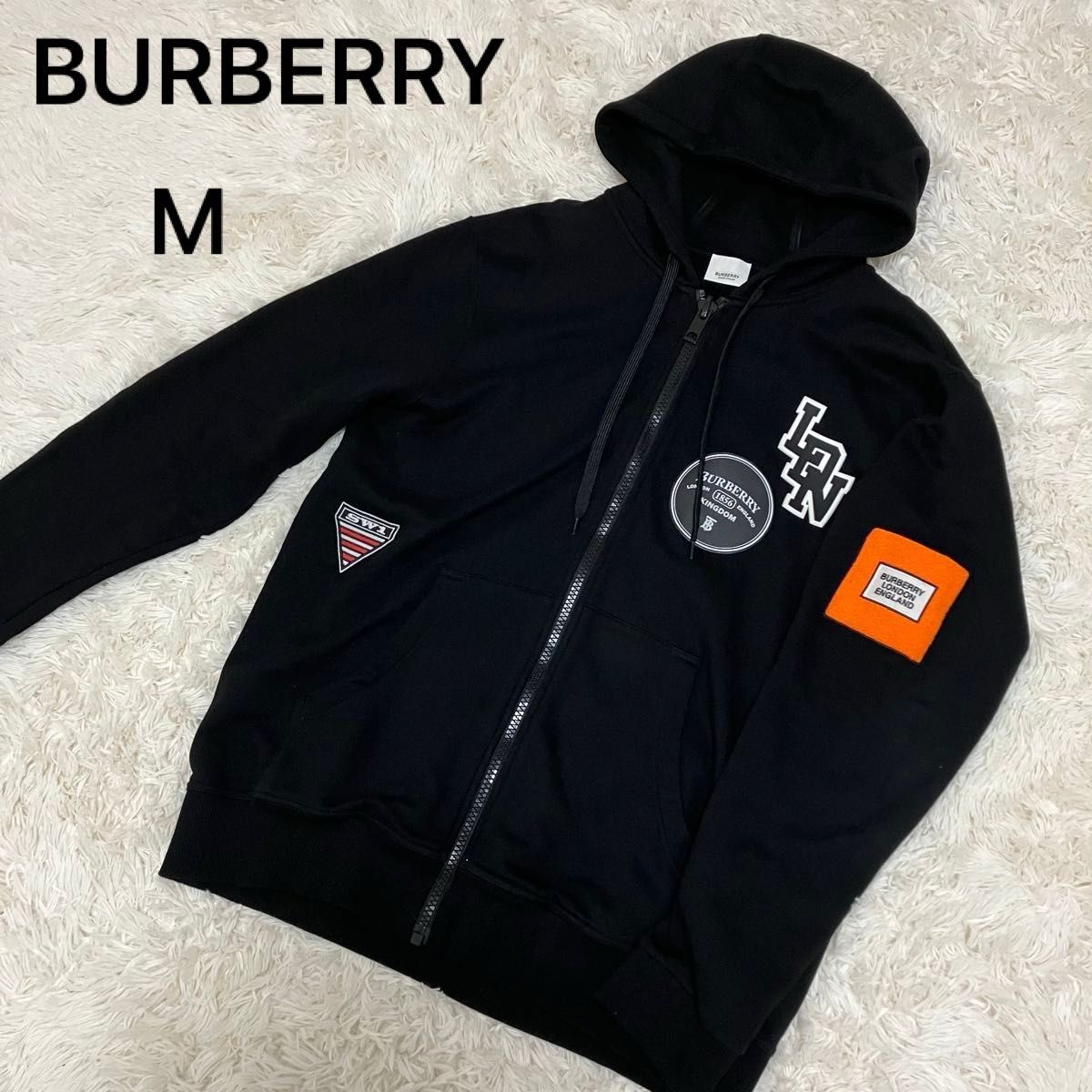 希少】【BURBERRY】バーバリー ロゴスウェット ジップアップ 希少】【BURBERRY】バーバリー ロゴスウェット ジップアップ
