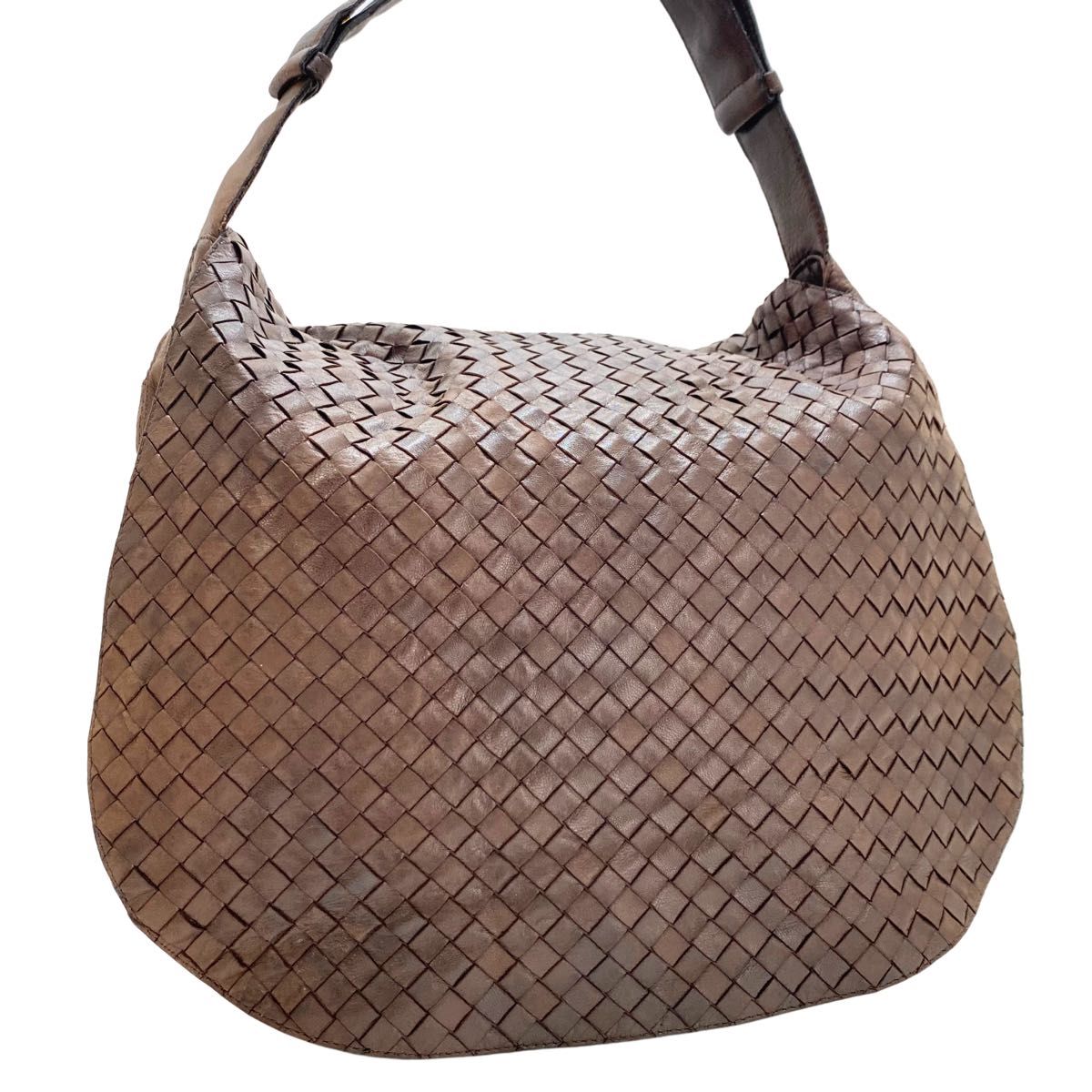 BOTTEGA VENETA ブラウン イントレチャートショルダーバッグ BOTTEGA VENETA ブラウン イントレチャートショルダーバッグ