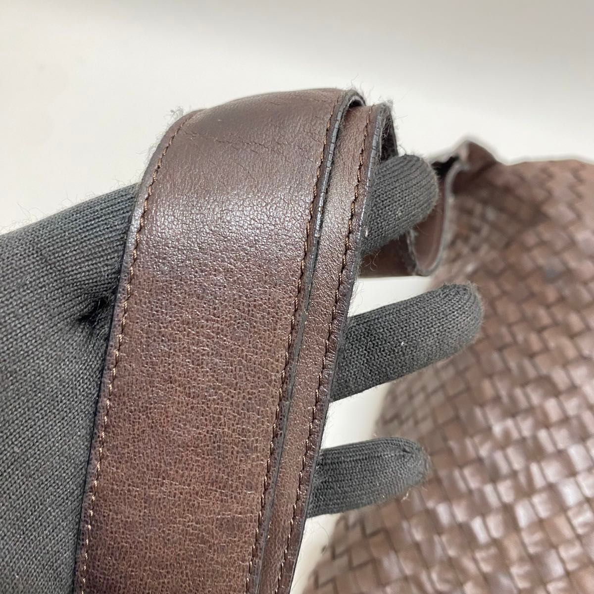 BOTTEGA VENETA ブラウン イントレチャートショルダーバッグ BOTTEGA VENETA ブラウン イントレチャートショルダーバッグ