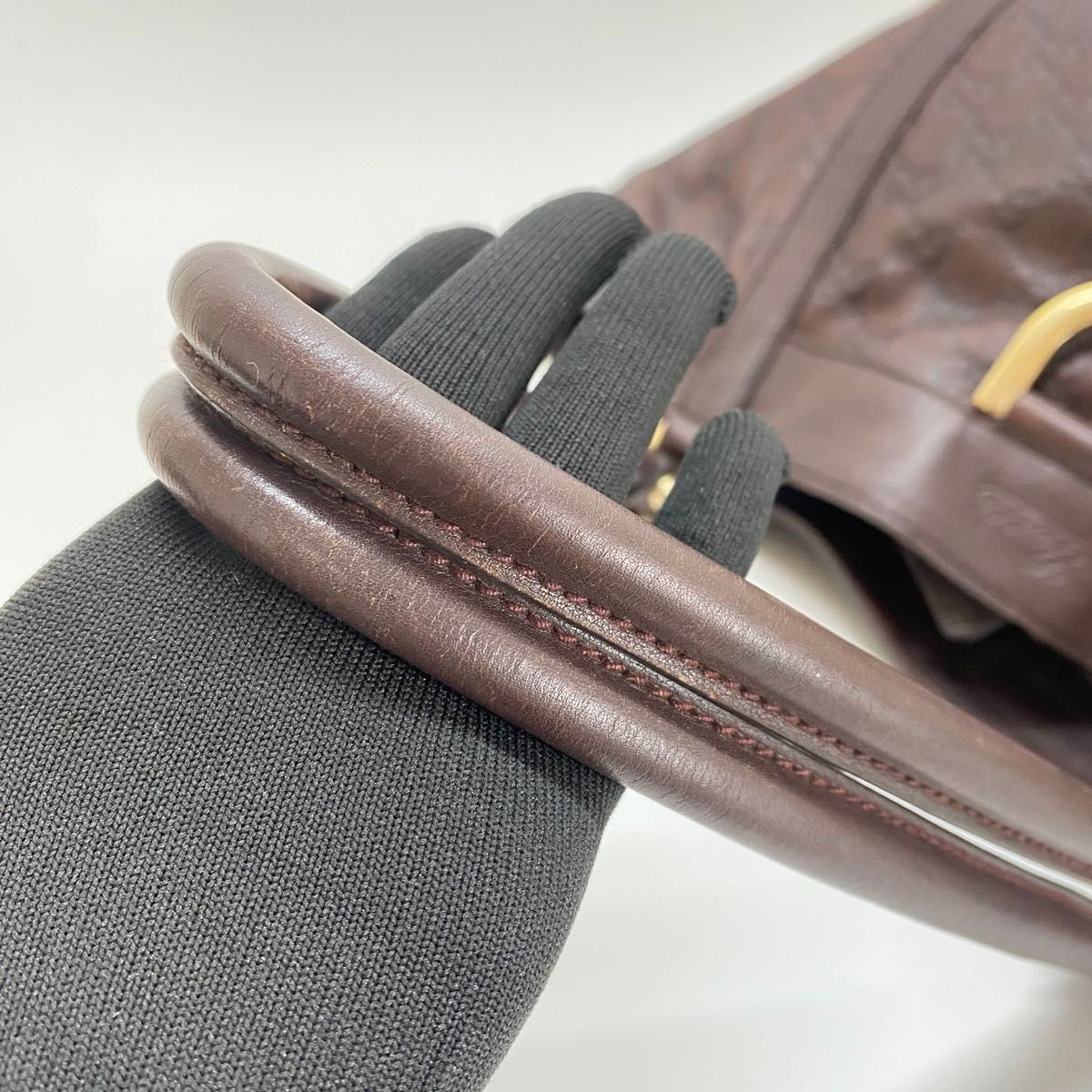 GUCCI シマ トートバッグ ブラウン レザー アビー グッチ GUCCI シマ トートバッグ ブラウン レザー アビー グッチ