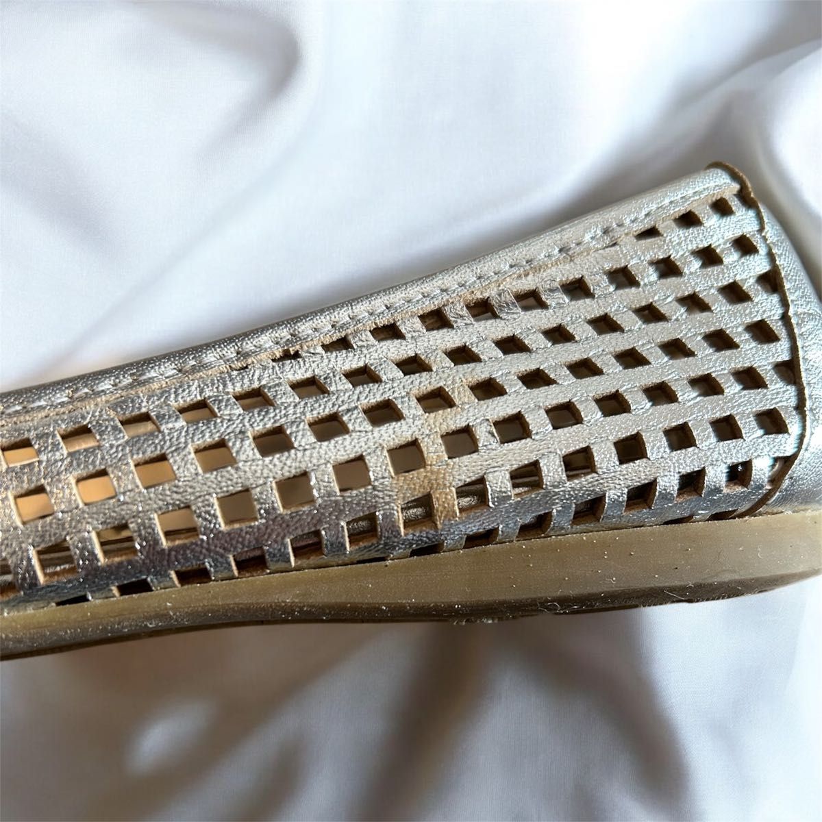 jimmy choo フラットシューズ 37 23 5cm シルバー イタリア jimmy choo フラットシューズ 37 23 5cm シルバー イタリア