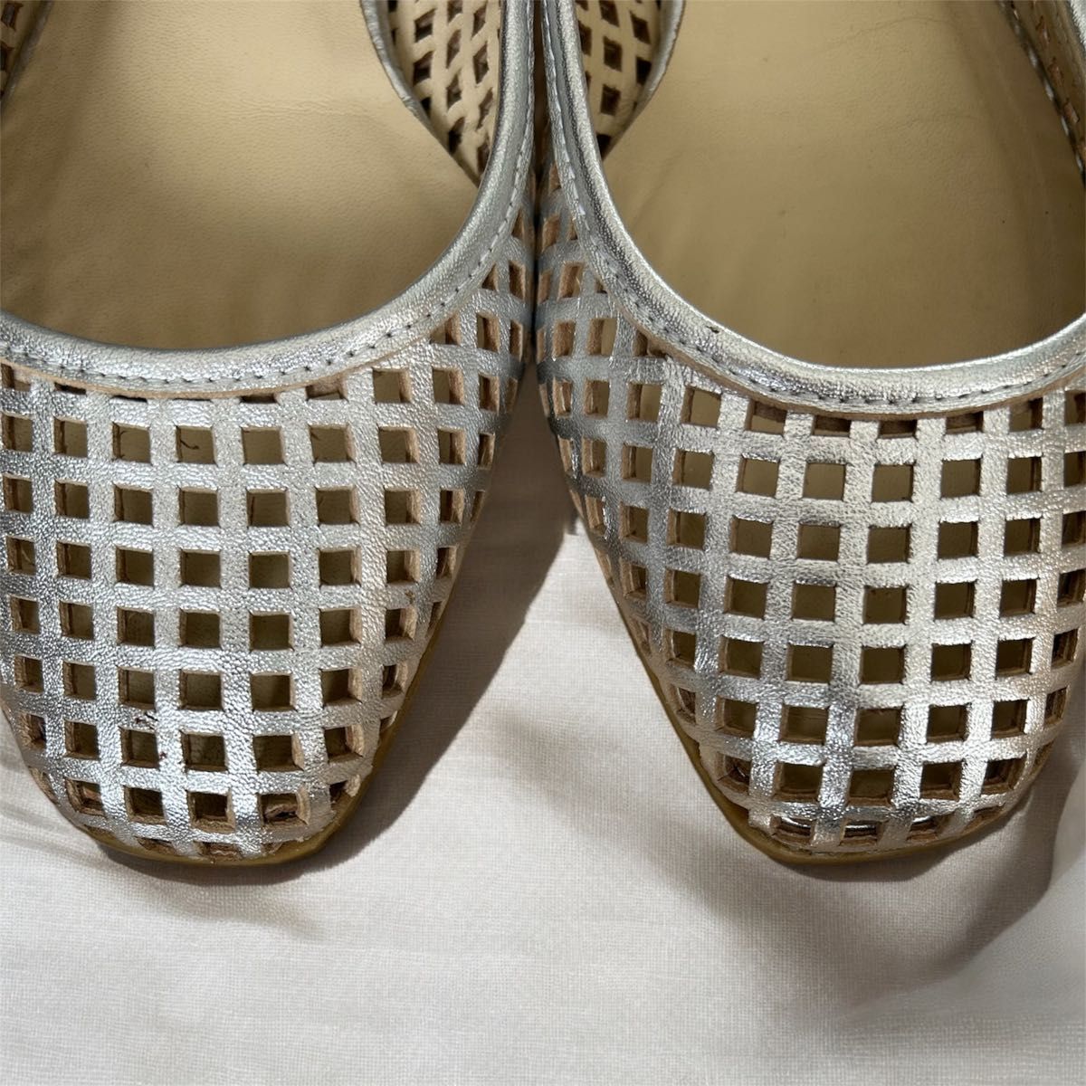 jimmy choo フラットシューズ 37 23 5cm シルバー イタリア jimmy choo フラットシューズ 37 23 5cm シルバー イタリア