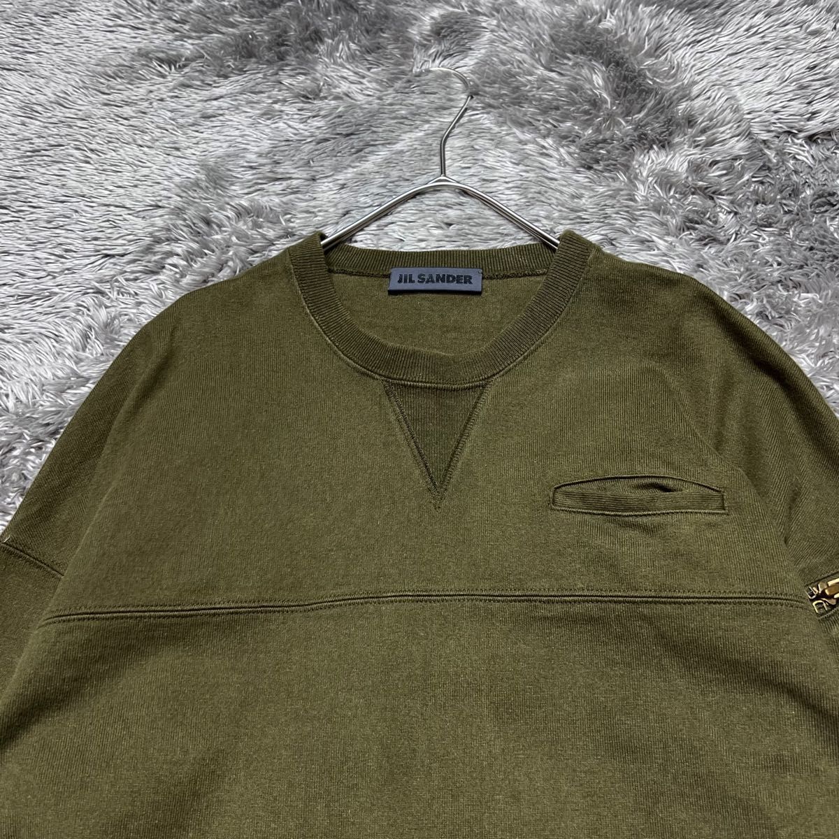 JIL SANDER ジルサンダー サイドジップ ロングスリーブ Tシャツ JIL SANDER ジルサンダー サイドジップ ロングスリーブ Tシャツ