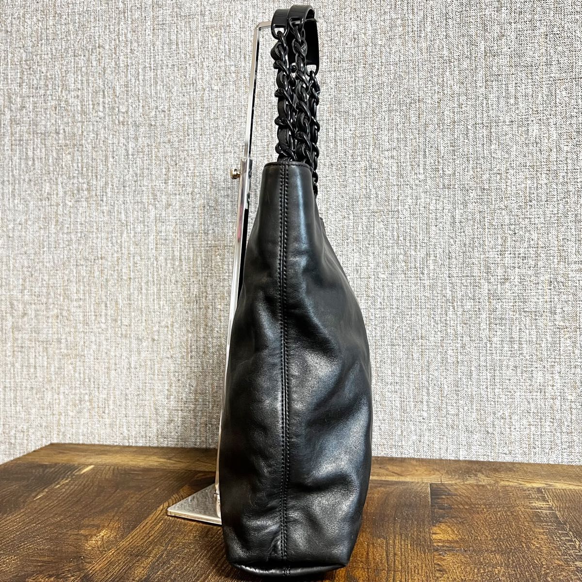 CHANEL シャネル ラムスキン レザー トートバッグ チェーン CHANEL シャネル ラムスキン レザー トートバッグ チェーン
