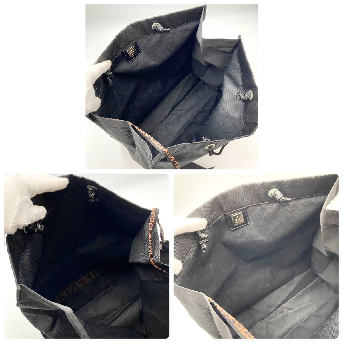 激レア】FENDI フェンディ ショッパーバッグ トートバッグ 黒 激レア】FENDI フェンディ ショッパーバッグ トートバッグ 黒