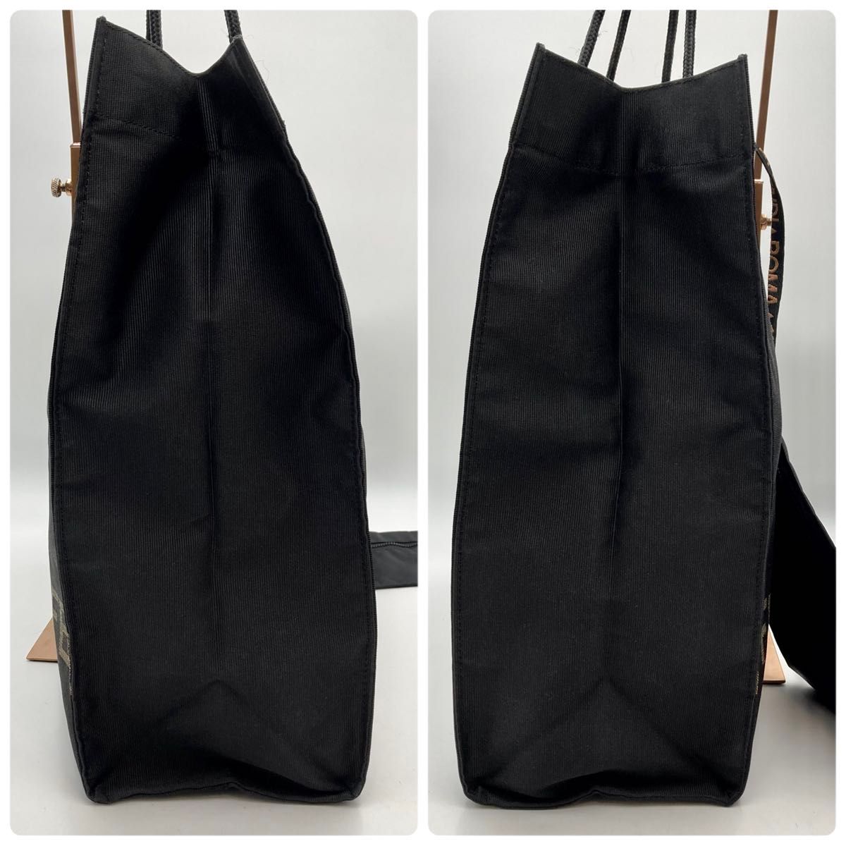 激レア】FENDI フェンディ ショッパーバッグ トートバッグ 黒 激レア】FENDI フェンディ ショッパーバッグ トートバッグ 黒
