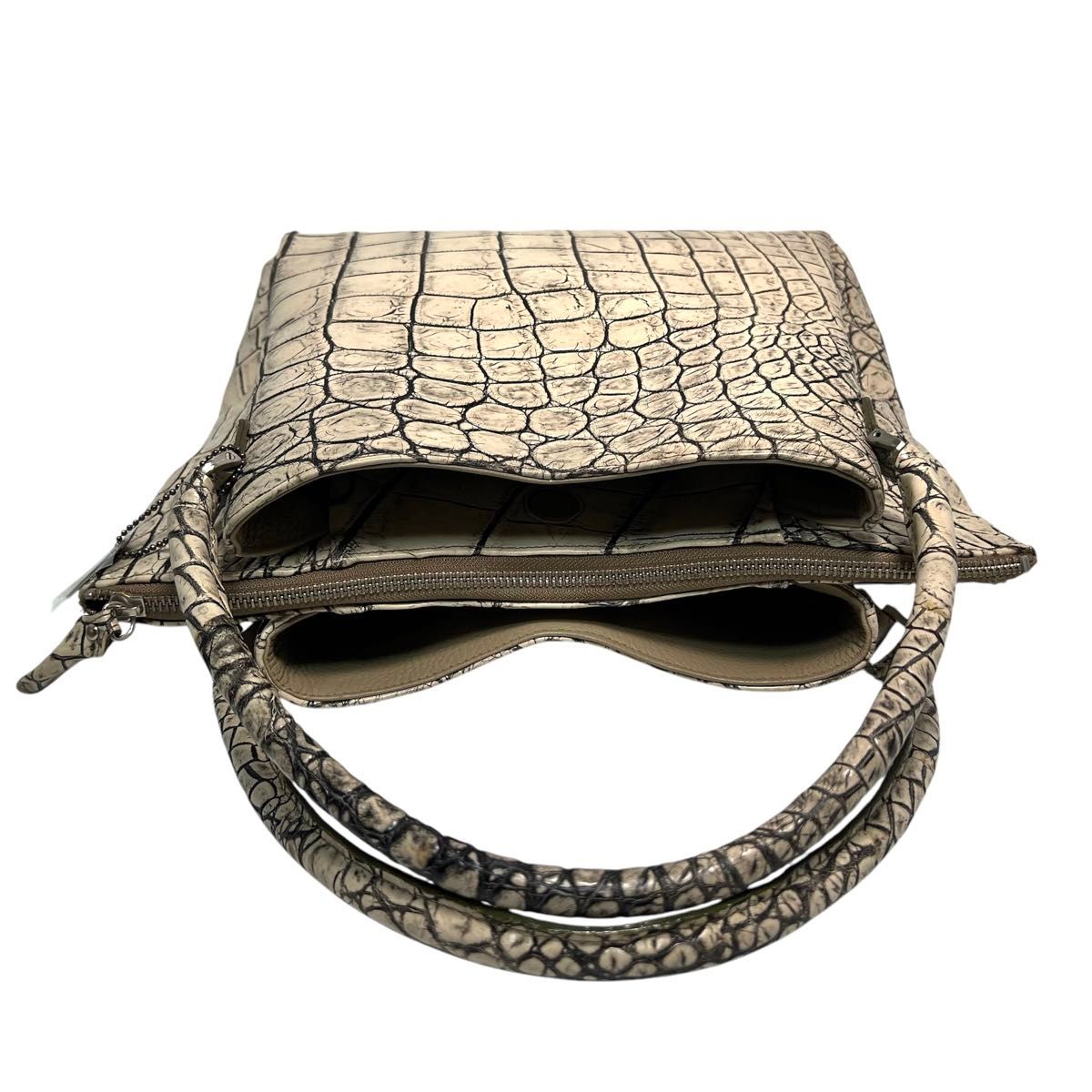 美品】JRA認定 日本製 crocodile クロコダイルレザー ワニ革 美品】JRA認定 日本製 crocodile クロコダイルレザー ワニ革