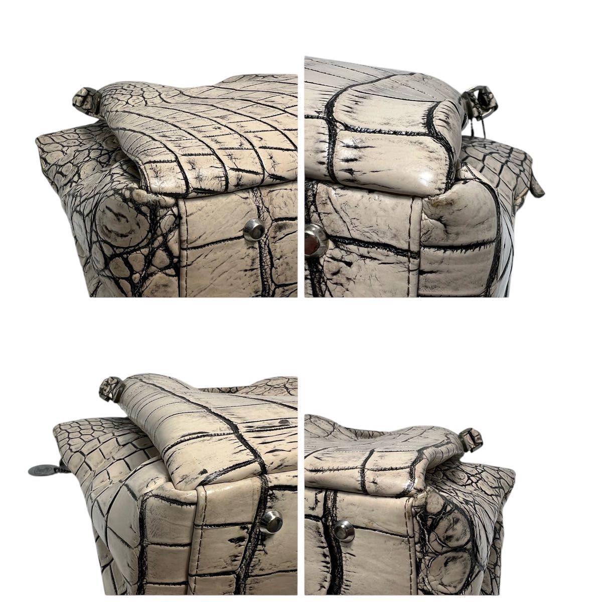 美品】JRA認定 日本製 crocodile クロコダイルレザー ワニ革 美品】JRA認定 日本製 crocodile クロコダイルレザー ワニ革