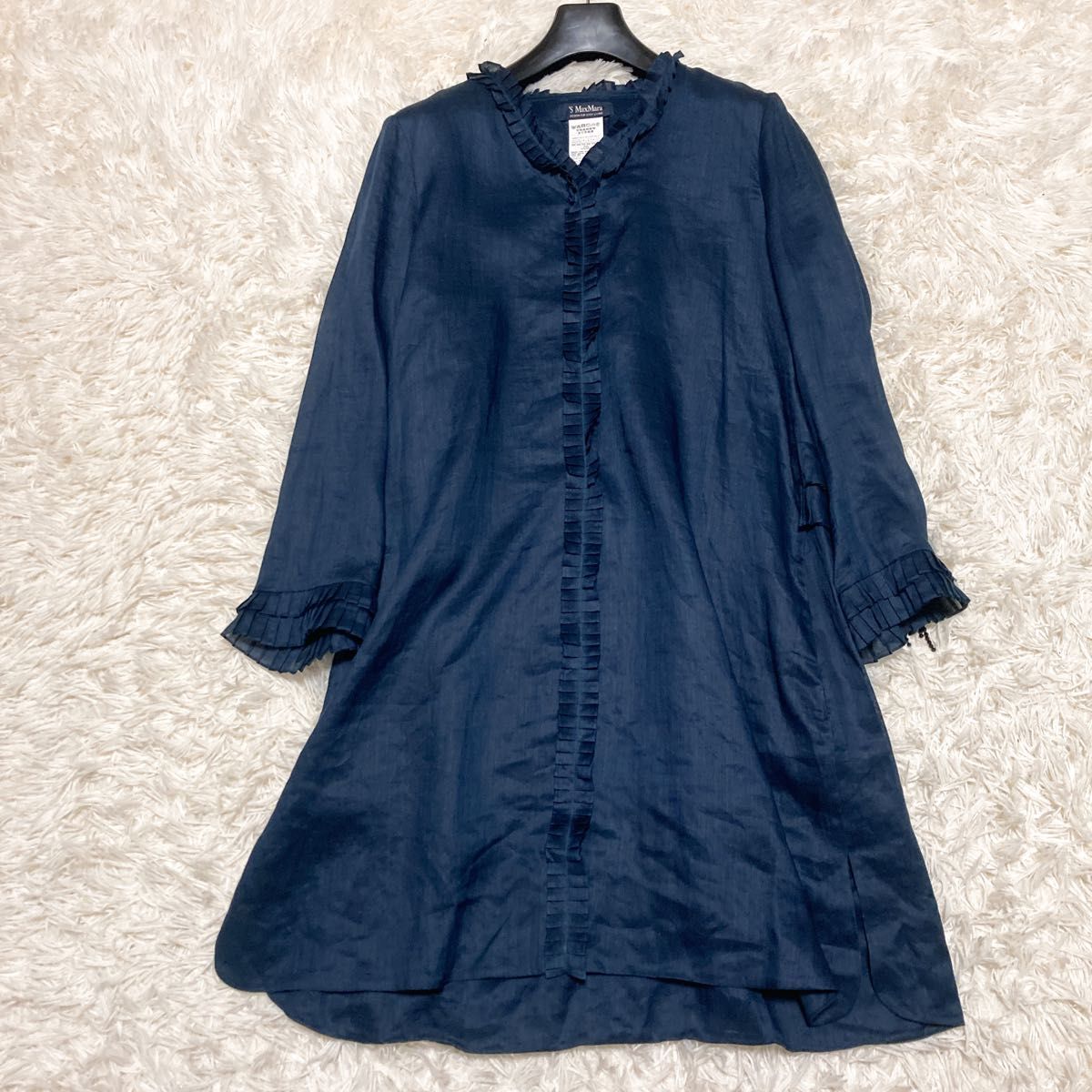 極美品 現行エスマックスマーラ 麻 ロングワンピース 2XL サイズ 極美品 現行エスマックスマーラ 麻 ロングワンピース 2XL サイズ