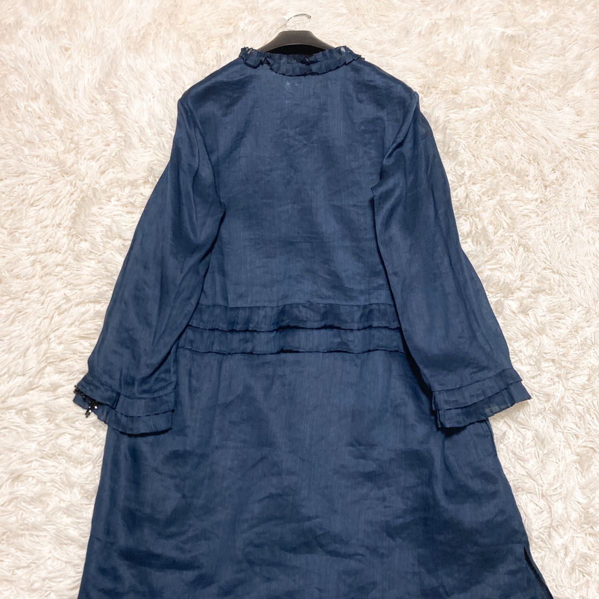 極美品 現行エスマックスマーラ 麻 ロングワンピース 2XL サイズ 極美品 現行エスマックスマーラ 麻 ロングワンピース 2XL サイズ