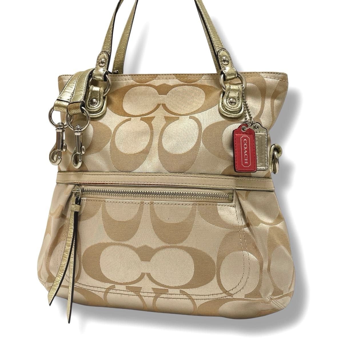 2way仕様】COACH コーチ ハンド ショルダーバッグ シグネチャー 2way仕様】COACH コーチ ハンド ショルダーバッグ シグネチャー