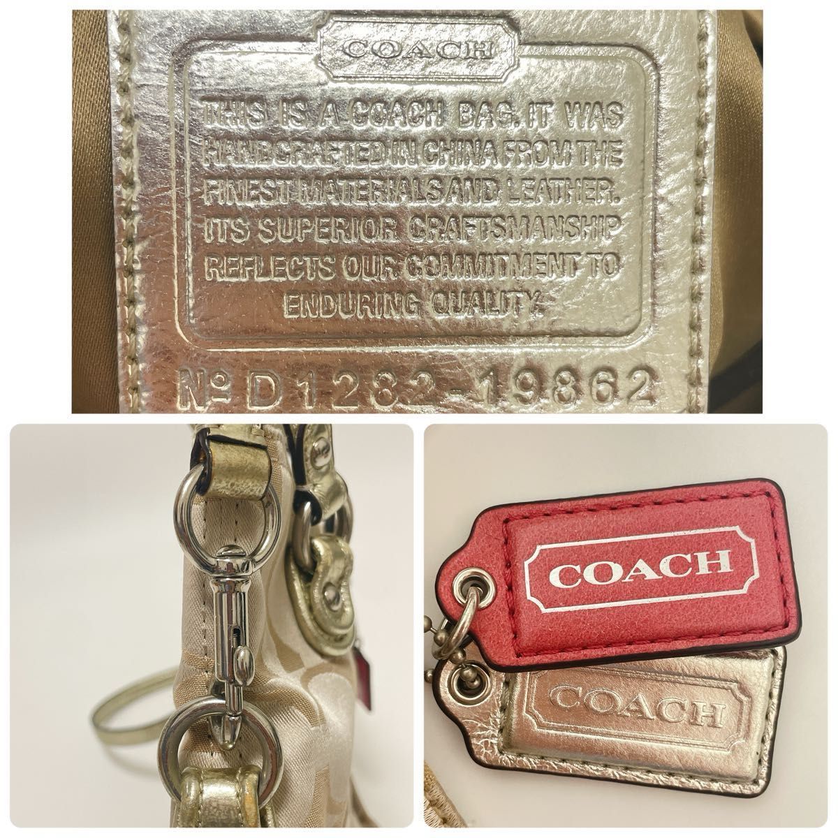 2way仕様】COACH コーチ ハンド ショルダーバッグ シグネチャー 2way仕様】COACH コーチ ハンド ショルダーバッグ シグネチャー