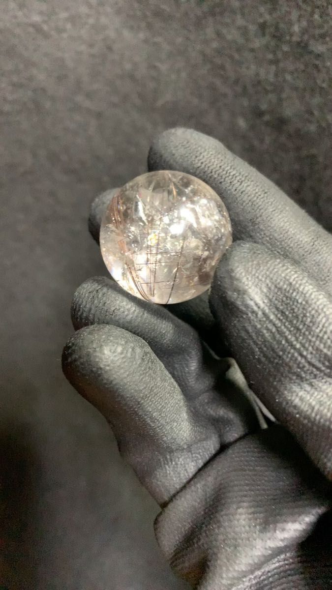 ⑩虹入りルチルスフィア 綺麗 パワーストーン 天然石 ブラジル産