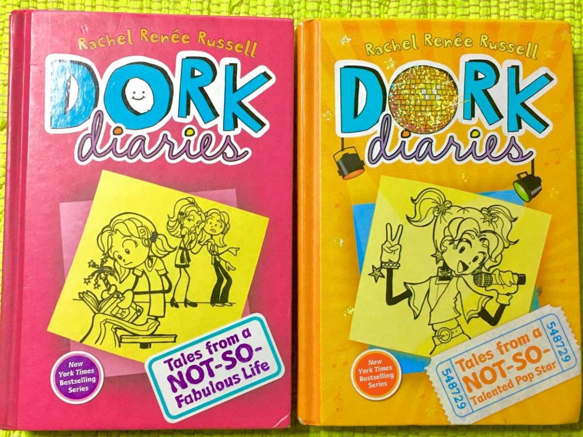 洋書アメリカ製 英語版ハードカバー絵本2冊セット！DORK diaries①＆③♪