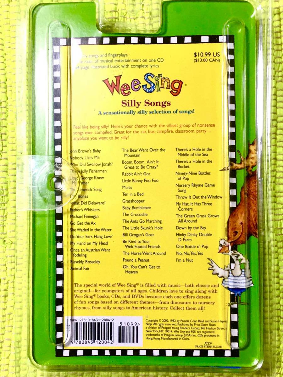 アメリカ製 英語版ソングブック＆CD２点セット！Wee Sing Silly Songs♪　