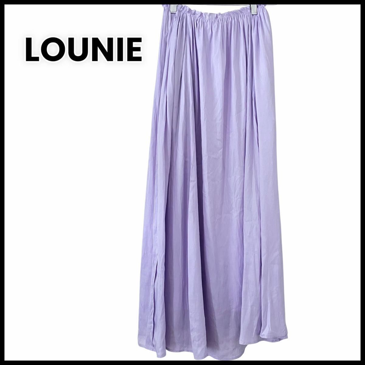 美品】ルーニィ LOUNIE ギャザースカート イージー ロング 美品】ルーニィ LOUNIE ギャザースカート イージー ロング