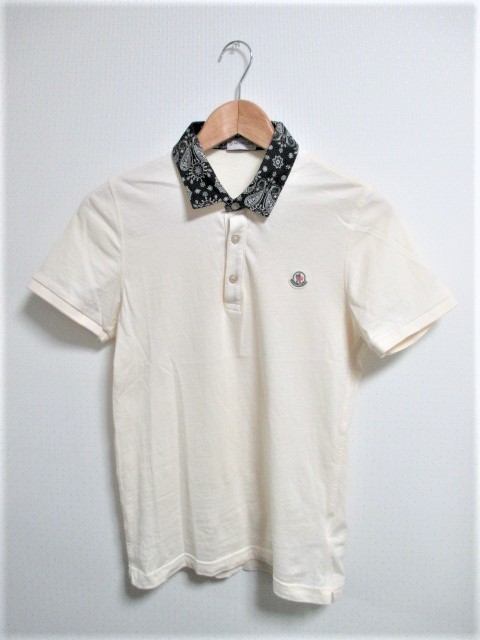 ヤフオク! - ☆MONCLER モンクレール ペイズリー柄襟 ポロシャツ...