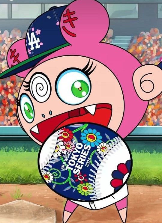 村上隆 MLB コラボ 東京シリーズ カブス レプリカボール 正規品 村上隆 MLB コラボ 東京シリーズ カブス レプリカボール 正規品