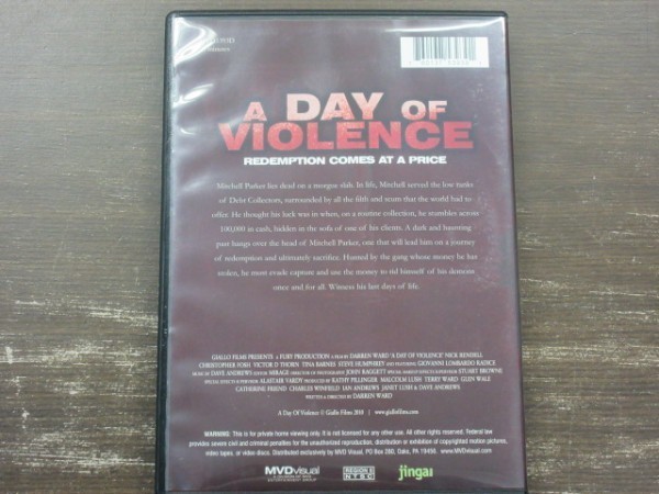 愛用 K1○DVD「A Day of Violence」DARREN WARD(ダレン・ワード