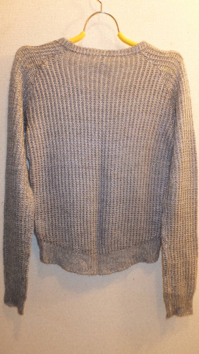 ★ABSOLUTELY★Ladies knit sweater ash sizeM レディースセーター長袖サイズM USED IN JAPAN 　グレイASH　アメリカ_画像7