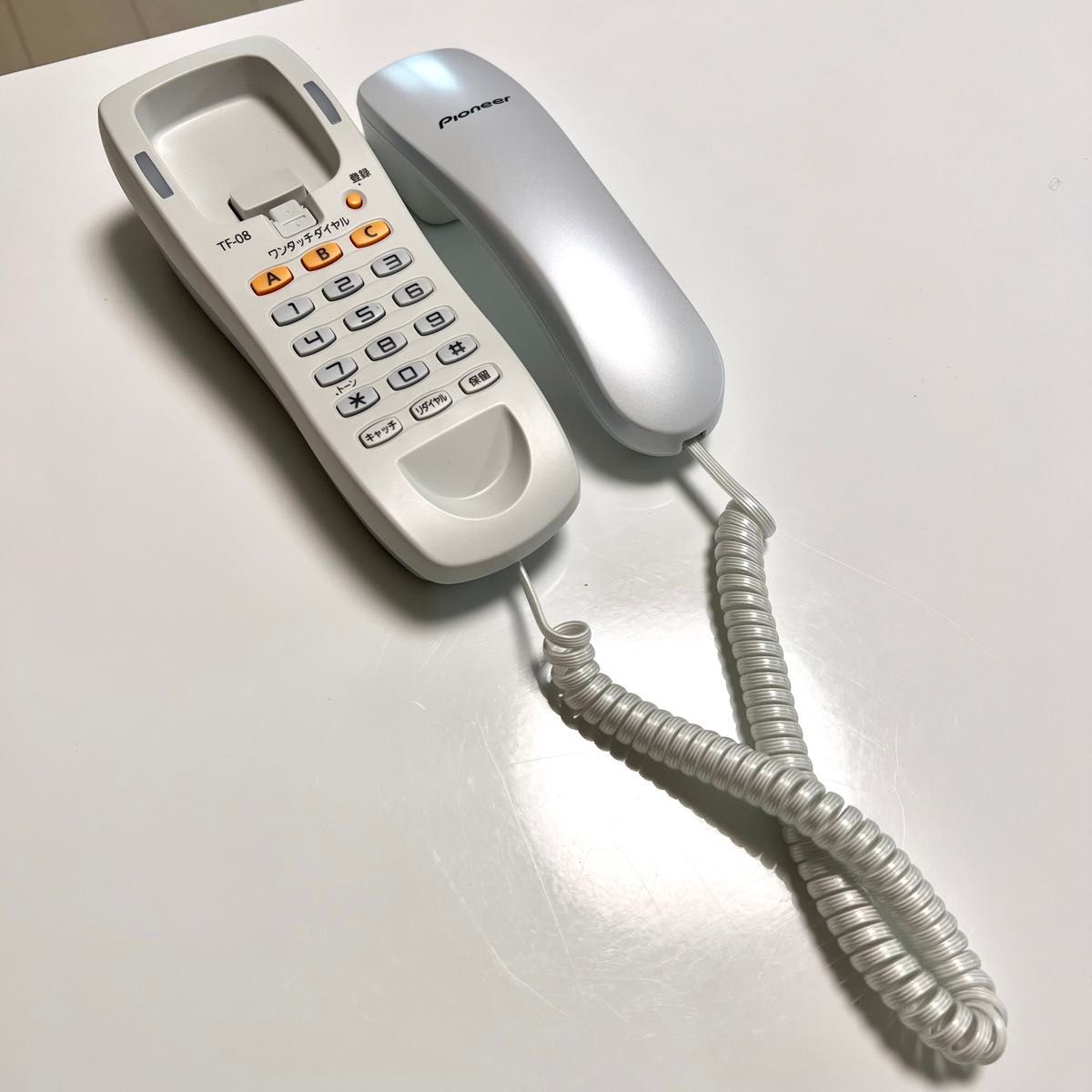 Pioneer パイオニア TF-08-W シンプル電話機 小型 コンパクト Pioneer パイオニア TF-08-W シンプル電話機 小型 コンパクト