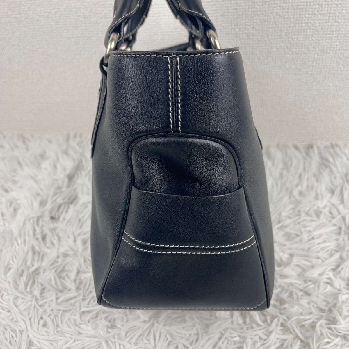 美品 CELINE ブギーバッグ ハンドバッグ レザー ブラック 美品 CELINE ブギーバッグ ハンドバッグ レザー ブラック