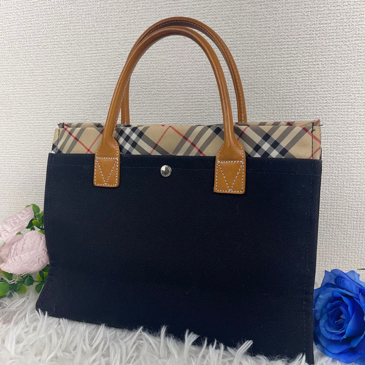 極美品 バーバリーブルーレーベル トートバッグ ノバチェック 極美品 バーバリーブルーレーベル トートバッグ ノバチェック