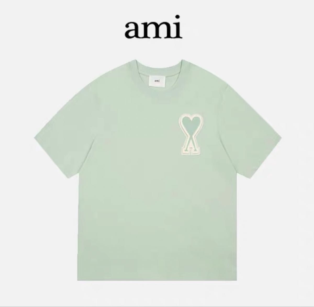 正規品 ami parisミントグリーン Tシャツ ami paris アミパリ Tシャツ S ミントグリーン|Yahoo!フリマ
