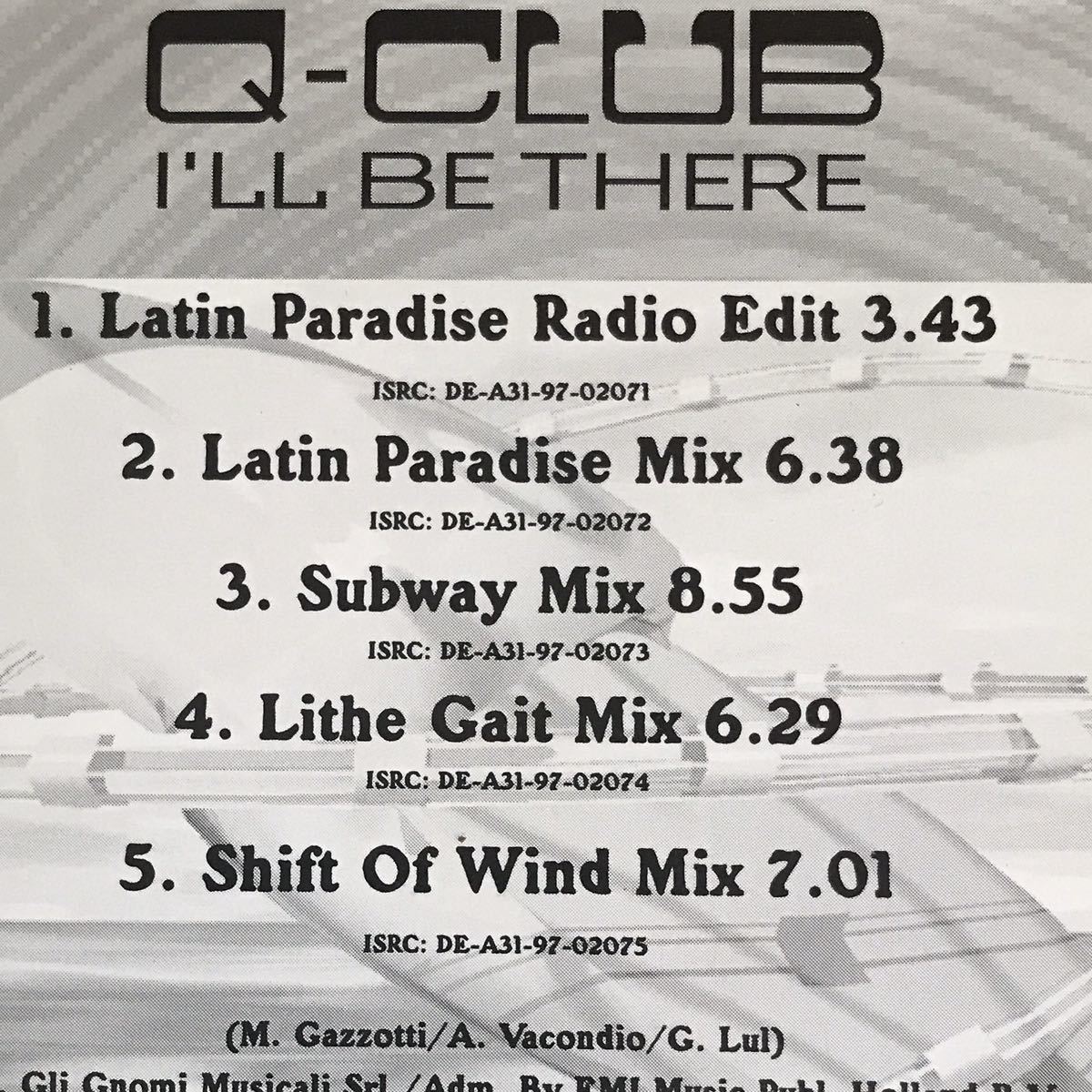 【house】Q-Club / I'll Be There［CDs］《2f081 9595》_画像4
